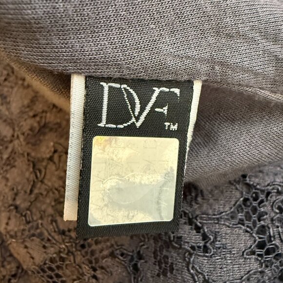 Diane Von Furstenberg DVF Zarita Lace Mini Dress Women's 8 Gray Cocktail Party - Picture 13 of 15